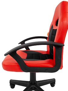 Детское компьютерное кресло CHAIRMAN KIDS 111, экокожа, красный/черный